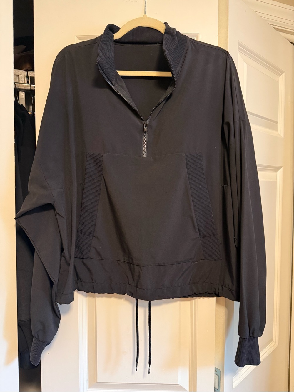 ALO City Girl Quarter-Zip Pullover Jacket Black